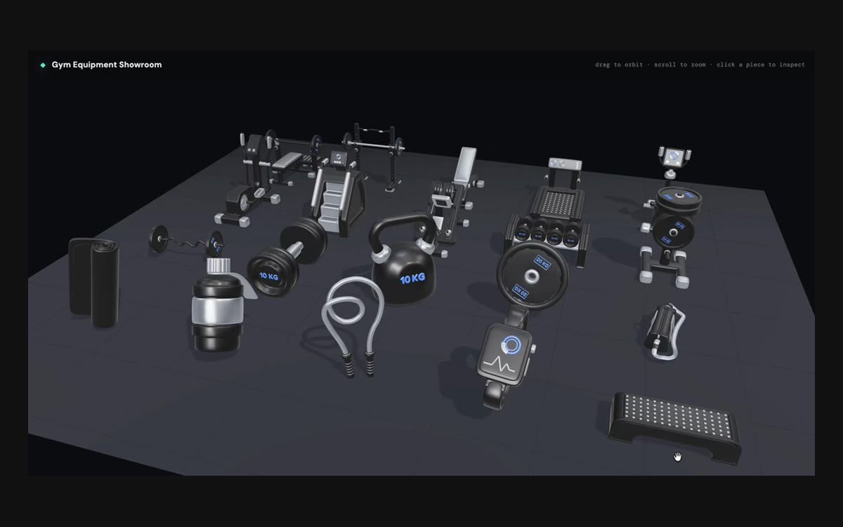 A 3D product showroom